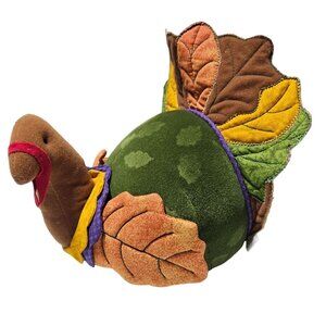 Vintage Hallmark Winslow Turkey Centerpiece Plush Quilted Thanksgiving Decor